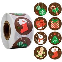Regalos Personalizados, Papel Recubierto, Adhesivo Rectangular con Dibujos Animados, Laminado Impermeable, Rollo de Etiquetas Impresas a Color Personalizadas, Manualidades para Regalos
