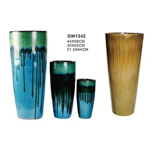 Pots de <span class=keywords><strong>fleurs</strong></span> émaillés colorés modernes Jardinières décoratives pour la maison et le jardin - Product Image 6