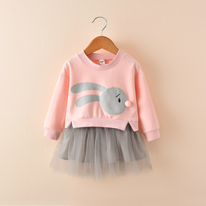 Ragazze dei bambini dei vestiti del fumetto del <span class=keywords><strong>coniglio</strong></span> t abiti camicia abbigliamento per bambini maglia del <span class=keywords><strong>vestito</strong></span> dal tutu - Product Image 4
