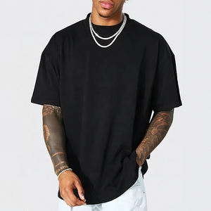 160 Gsm Heavyweight Drop Shoulder Gym camiseta para hombres Casual Baggy Plain Blank camiseta OEM personalizada impresa camiseta de gran tamaño - Product Image 3