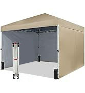 Pop-Up Eenzijdige Strandtent Gele Afdekking Aluminium Buiten Zonnescherm Evenementen Feesten Camping Tuinhuisje Vouwtuin - Product Image 3