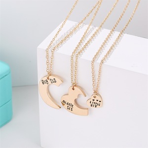 Ensemble de 3 colliers meilleurs amis collier mère et fille collier en forme de cœur vente en gros de bijoux pour femmes en alliage de zinc <span class=keywords><strong>à</strong></span> la mode - Product Image 4