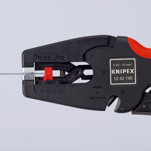 Alicates pelacables automáticos Knipex de entrada frontal de 0,03-10 mm, grado industrial, fabricados en Alemania - Product Image 1