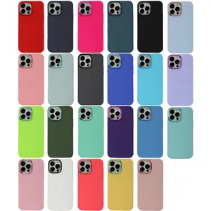 LOW Price Matte Soft Liquid Silicone Shockproof Mobile Phone Cover Rubber Case For iPhone14 13 pro max funda forros para celular