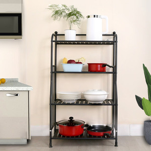 Étagère de rangement multifonctionnelle en métal, type rectangulaire sur pied, pour cuisine et salon, rangement optimisé, taille personnalisable W037-1 - Product Image 4