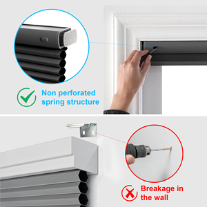 ستائر خلوية بدون حفر بسعر المصنع، ستائر تعتيم لاسلكية على شكل خلية النحل - Product Image 4