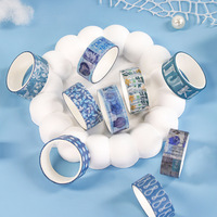 Ruban Washi Esthétique Rêveuse 10mm Ultra-Fin, Boîte de 10 Rouleaux, Boîte Cadeau en PVC Transparent pour Collectionneurs de Papeterie, Agendas et Créations Artisanales