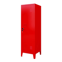 Usine porte unique garde-robe jambes école gym stockage armoire en acier rose casiers en métal