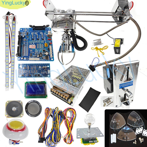 Bộ đồ chơi máy gắp thú mini 30CM tự lắp ráp, kiểu cần cẩu đua xe, máy bán hàng tự động, bảng trò chơi LCD, nguồn 24V, đèn LED, hoạt động bằng tiền xu - Product Image 1