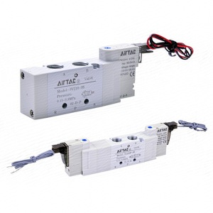 วาล์วแม่เหล็กไฟฟ้า Airtac รุ่น 5V110-06 แรงดันไฟฟ้ากระแสตรง 24V ขนาด 1/4 นิ้ว วาล์วควบคุมแก๊สแบบไพล็อต - Product Image 2