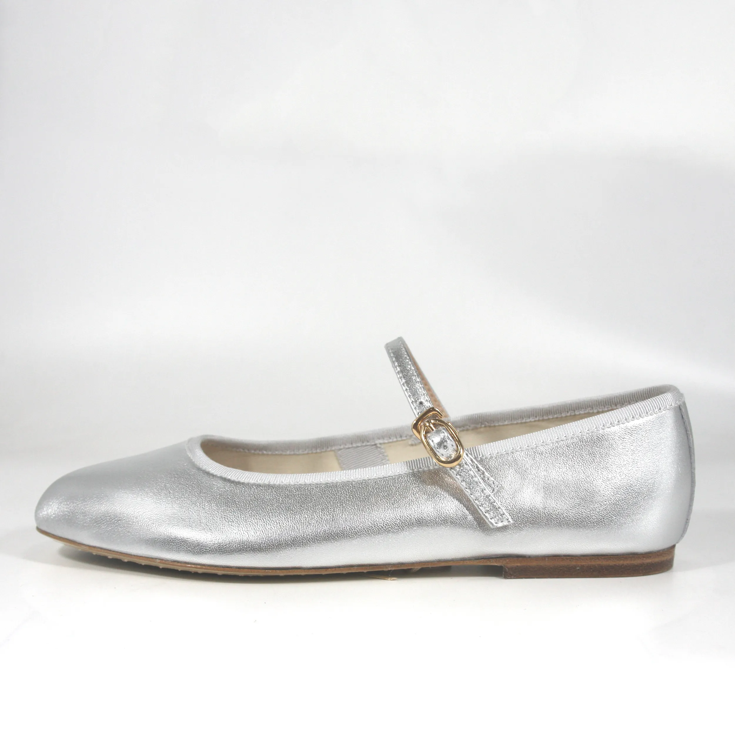 फैक्टरी थोक सुरुचिपूर्ण नृत्य बैले जूते शैली की पोशाक मैरी जेन फ्लैट्स इंटिंग बकसुआ बेल्ट महिला फ्लैट जूते