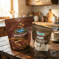 Sachets Doypack Personnalisés Imprimés Haute Barrière, Sachets Zip Doypack Anti-Humidité en Mylar pour Poudre, Snacks, Thé, Café