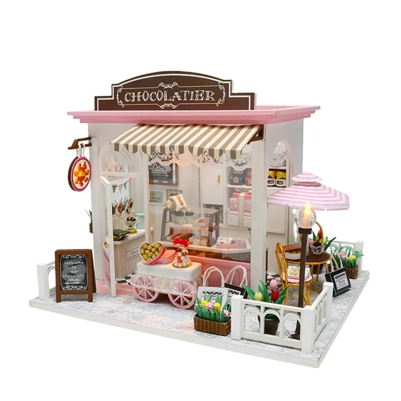 Factory Sale Mini Decorative Houses Discount Dollhouse Miniatures For Dim Sum House