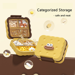 Xách tay <span class=keywords><strong>7</strong></span>-ngày mini <span class=keywords><strong>Pill</strong></span> <span class=keywords><strong>Box</strong></span> Organizer nhựa phim hoạt hình pho mát mô hình nhỏ <span class=keywords><strong>Pill</strong></span> trường hợp nhiều lưới không thấm nước du lịch - Product Image 4