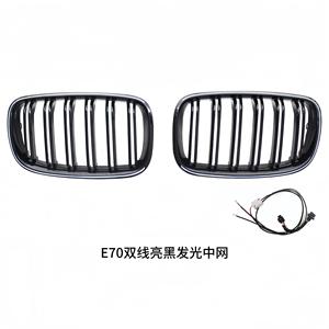 Modification de la <span class=keywords><strong>calandre</strong></span> LED noire brillante Double Line Grille Double Bar Grille pour <span class=keywords><strong>BMW</strong></span> <span class=keywords><strong>X5</strong></span> X6 Series E70 E71 E72 - Product Image 3