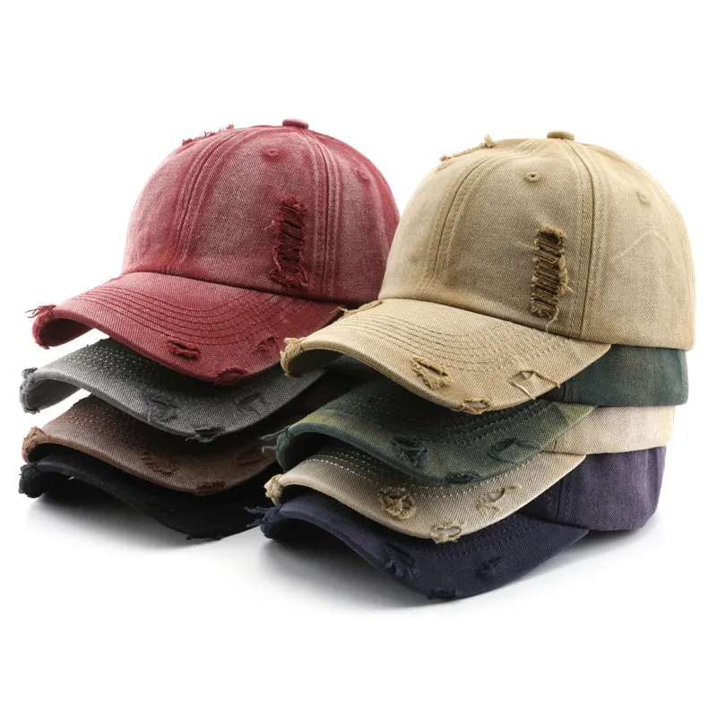Gorra de béisbol de algodón envejecido lavado vintage, gorra de béisbol ajustable, Polo camionero, sombreros de estilo unisex ajustables