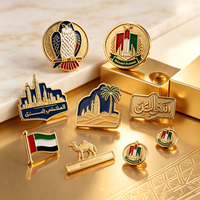 Épinglette personnalisée Faucon des Émirats Arabes Unis en alliage de zinc, emblème national de Dubaï, badge métallique en émail souple, souvenir, vente en gros, logo personnalisé