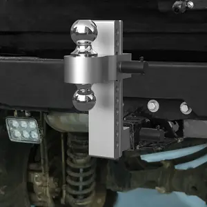 Thả 10 Tăng Nhận Kéo Kết Nối 2-Inch Có Thể Điều Chỉnh Nhiệm Vụ Nặng Nề Trailer Hitch Bóng Gắn Kết Rèn Nhôm Hợp Kim Chân