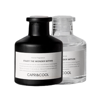 Diffuseur fort unique de roseau de parfum de boîte faite à la main d'OEM de pot en verre noir mat de luxe écologique avec l'huile essentielle