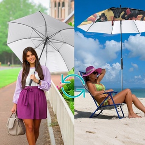 Classic Solid Color Golf <b>Umbrella</b> Premium Pongee Fabric Smooth Semi-Automatic Open 130cm Corporate Executives and Clients - Product Image 5