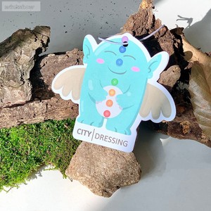 Désodorisant de voiture en papier personnalisé en forme de dessin animé, parfum lavande, design portable, parfum longue durée, alimenté à l'énergie solaire, à suspendre - Product Image 1