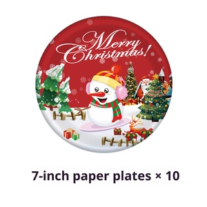 <span class=keywords><strong>2025</strong></span> Hot Bán Giáng Sinh Dùng Một Lần Bộ Đồ Ăn Bát Dùng Một Lần, Cốc Giấy, Dao Và Nĩa Kỳ Nghỉ Phong Cách Cấp Thực Phẩm Bộ Đồ Ăn - Product Image 4