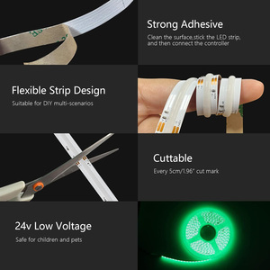 Yüksek kaliteli akıllı RGB LED şerit işıklar 24V 840leds/<span class=keywords><strong>m</strong></span> 10mm kırmızı yeşil mavi Cob lambası şerit renkli LED TV şerit LED bant - Product Image 5