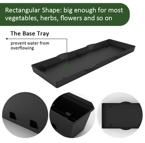 Balcony Porch Rectangle Window <strong>Box</strong> Grow Pot PP <strong>Plastic</strong> Fruits Vegetable Planting <strong>Box</strong> Herbs Seedling <strong>Planter</strong> - Product Image 4