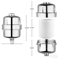 Système de filtration de douche multi-étages personnalisé 8 12 15 20 avec chlore, KDF 55, sulfit de calcium pour l'eau dure et soin de la peau, style moderne