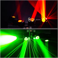 Mini projecteurs de scène 80W à deux bras et quatre têtes, faisceau, stroboscope, laser, tête mobile pour DJ, discothèque, KTV, bar, fête