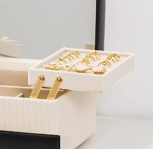 High Quality Multifunctional Jewelry Storage <b>Box</b> for Rings Necklaces Bracelets <b>Earrings</b> Cortex Material Made in China - Product Image 4