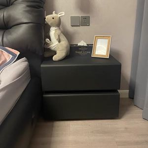 Modern Minimalist Metal Nightstand With <b>Drawer</b> Bedroom Storage <b>Side</b> <b>Table</b> - Product Image 2