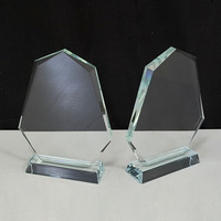 Plaque de récompense personnalisée en cristal vierge avec base transparente MH-T79