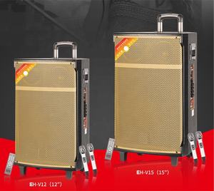 Haut-parleur à roulettes en bois, 50 W, grande puissance <span class=keywords><strong>DJ</strong></span>, extérieur, bois, 15 pouces, son 80W, RMS, avec BT/USB/SD/FM/sans fil, nouveauté - Product Image 4