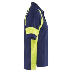 BLAKLADER - 352810508933XS Camiseta Polo con Hi-vis Azul marino/Amarillo Hi-vis-EAN 7330509908204 ROPA DE TRABAJO DE LA HI-VIS - Product Image 4