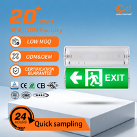 Lampe d'urgence LED murale certifiée CE, autonomie 180 minutes, IP65, anti-incendie, 220V, rechargeable, type éclairage de traversée