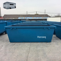 Nouveau Conteneur de Collecte de Déchets de Construction Robuste 6 Mètres Cubes en Acier Doux, Bacs de Recyclage avec Porte, Couleur Personnalisée, Garantie 1 An