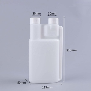 Botella Dosificadora de Plástico HDPE de 100 ml, 250 ml, 500 ml, 1000 ml, con Doble Cámara, Dosificador de Medición, Cuello Doble - Product Image 3
