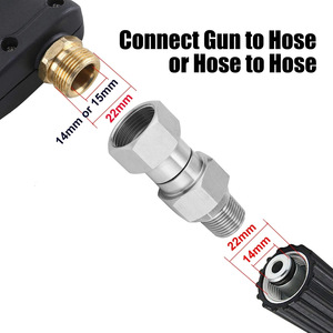 Stim Stainless Steel 3/8 Connector For High <b>Pressure</b> <b>Washer</b> Water Gun <b>Hose</b> 4500Psi - Product Image 5