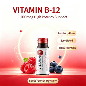 Vitamina B12 Líquida OEM 1000mcg por Porción, Suplemento Dietético Líquido con Sabor a Frambuesa para Apoyo Energético, 10 Viales Bebibles - Product Image 4