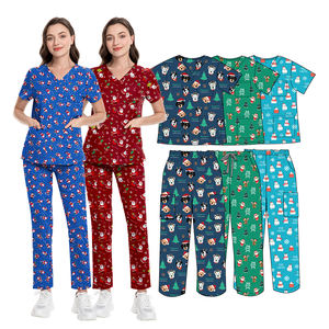 Uniformes de Hospital de manga corta 2025, uniformes médicos, uniformes de Hospital cómodos, uniformes de enfermería estampados para mujer - Product Image 2