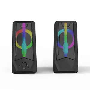 2023 Dual 2,5-Zoll-6-W-Gaming-Computer-Lautsprecher mit Bluetooth-und Knopfsc halter und Stimm lautstärke Touch Control-Spektrum