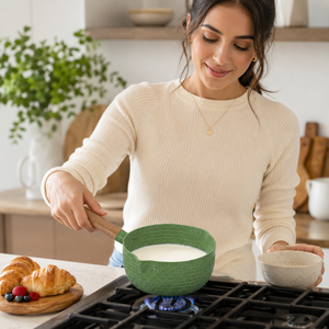Poêle antiadhésive universelle pour cuisinière à induction et cuisinière à gaz, petite casserole à lait, pot pour compléments alimentaires pour bébé, poêle Yukihira de style japonais - Product Image 4