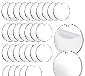 Fabriek Custom Transparant Plexiglas Schijf Heldere Cirkel Acrylplaten Rond Acrylteken Voor Diy-Projecten