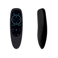 Daqu G10S PRO BT 2.4G Souris aérienne intelligente sans fil double mode BT avec télécommande et mini-clavier rétroéclairé pour Android TV Box