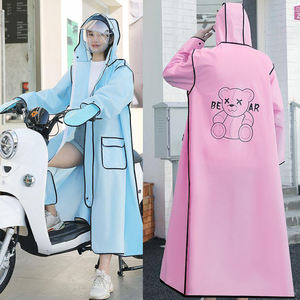 Womens Long Rain Poncho Full Body Coverage Storm Proof Design for Adult Riding Electric Vehicle Battery Car Rain Protection <strong>Gear</strong> - Product Image 1