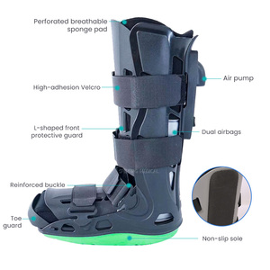 Chaussures de <span class=keywords><strong>Marche</strong></span> Noires à Coussin d'Air de Shiheng Medical avec Coussins d'Air de Haute Qualité et Semelle Antidérapante pour le Soutien de la Cheville et du <span class=keywords><strong>Pied</strong></span> - Product Image 3