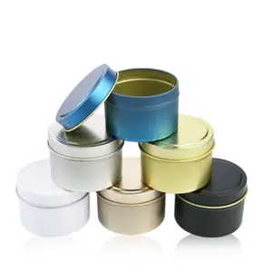 Candle Tins with Lids 4oz Metal Candle Jar Containers for Candles Mini Storage Cans for Handmade Art Craft