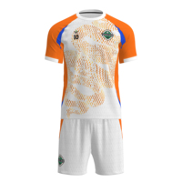 Venta al por Mayor de Camisetas de Fútbol Retro de Verano, 100% Poliéster, Nombre y Números del Equipo Personalizados, Logotipo Termotransferible Delantero/Trasero, Unisex, Manga Corta