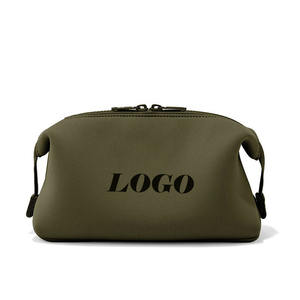 Bolsas de Cosméticos Personalizadas Clásicas de Lujo con Cierre, Bolsa de Maquillaje Portátil de Neopreno para Damas, Bolsa de Artículos de Aseo de Viaje para Mujer - Product Image 1